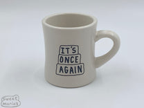 It's Once Again nostalgic diner mug by Agnes, at Sweet Maria's Coffee