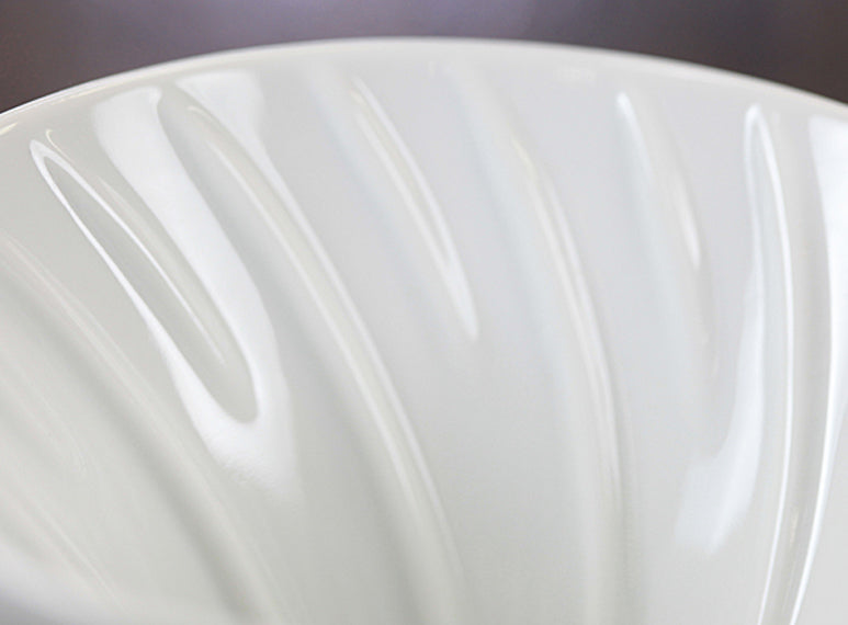 Ridge details on the inside of the V60