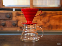 Hario V60 Plastic Coffee Dripper - Red