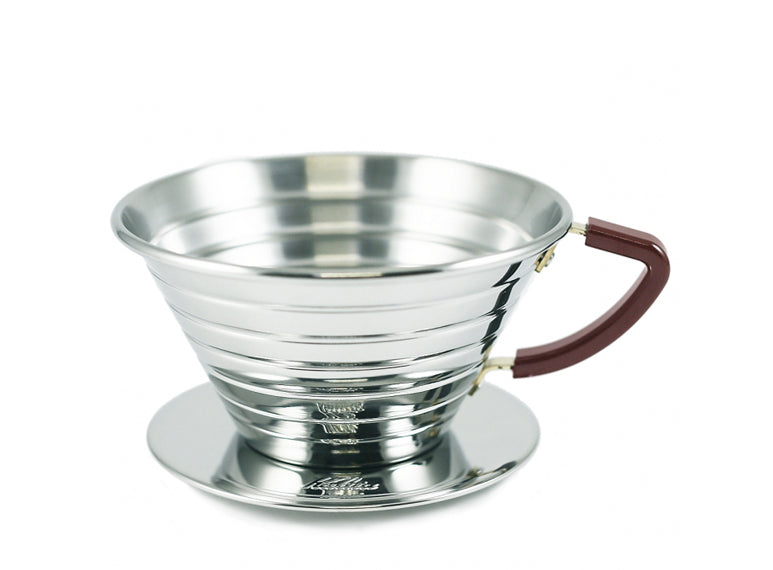 Large Wave 185 Stainless Steel Dripper by Kalita