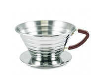Large Wave 185 Stainless Steel Dripper by Kalita