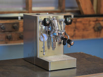  compared to the Victoria. 8.9" wide x 14" tall x 16.5 inches deep. (The handle extends out another 4" when in the group head.)