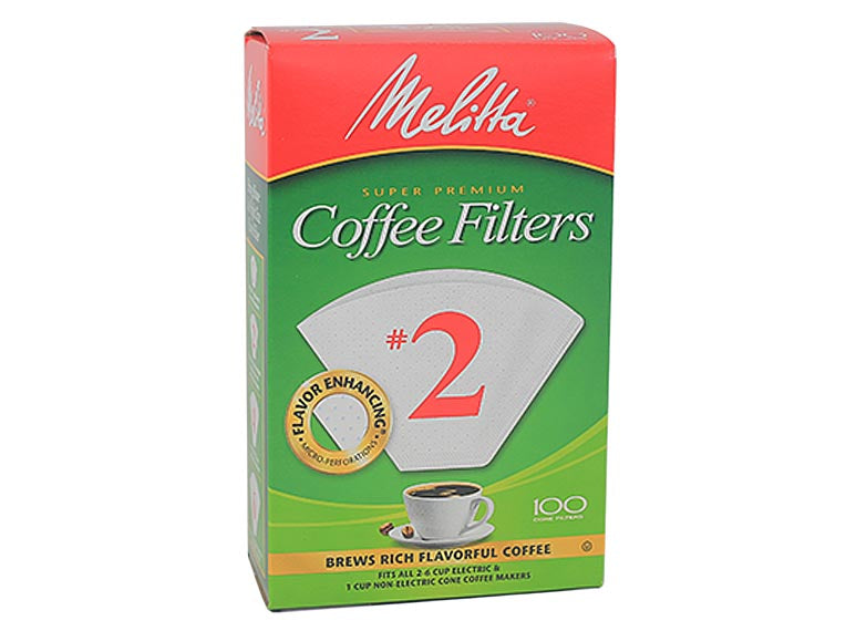Melitta Filters #2 Size Box of 100 - White