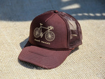 The Special Delivery 10 Speed Hat features an illustration based off old Schwinn Paramount touring bikes.
