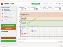 This is the main screen you'll see when using a computer to control the SR900 with the Roast-Tech app.
