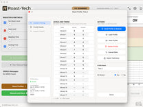 You can use the roast profiles feature to pre-program minute to minute changes to the heat and fan motor.