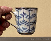 Chevron Kimono Mug from Japan - a pattern from am antique kimono design